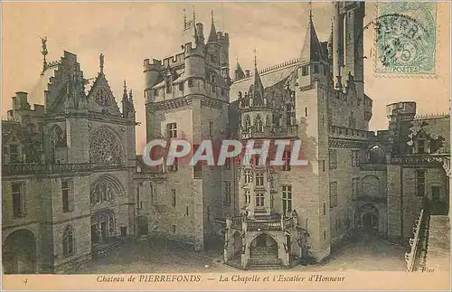 Cartes postales Chateau de Pierrefonds La Chapelle et l'Escalier d'Honneur