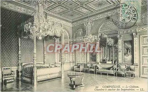 Cartes postales Compiegne Le Chateau Chambre a coucher des Imperatrices