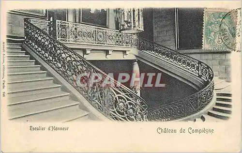 Cartes postales Chateau de Compiegne Escalier d'Honneur (carte 1900)