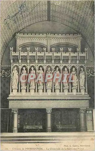 Cartes postales Chateau de Pierrefonds La Cheminee de la Salle des Preux