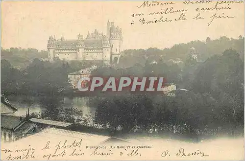 Cartes postales Pierrefonds La Gare et le Chateau
