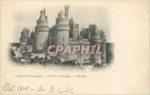 Cartes postales Chateau de Pierrefonds Cote de la Chapelle (carte 1900)