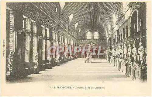 Cartes postales Pierrefonds Chateau Salle des Armures