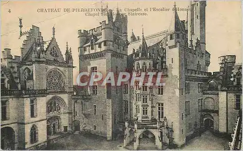 Cartes postales Chateau de Pierrefonds La Chapelle et l'Escalier d'Honneur
