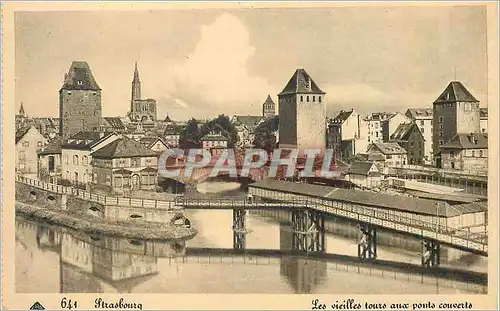 Ansichtskarte AK Strasbourg Les Vieilles Tours aux Ponts Couverts