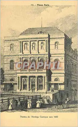 Ansichtskarte AK Vieux Paris Theatre de L'ambigu Comique vers 1830