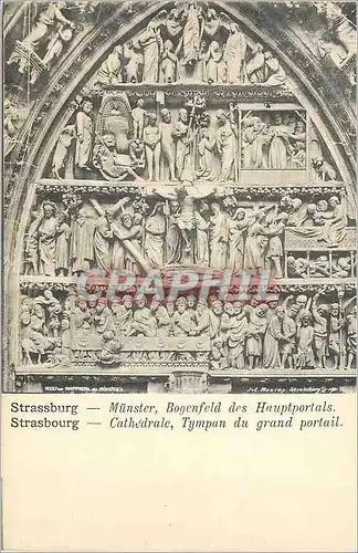 Cartes postales Strasbourg Cathedrale Tympan du Grand Portail
