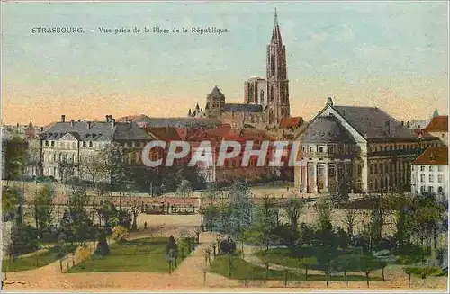 Cartes postales Strasbourg Vue Prise de la Place de la Republique