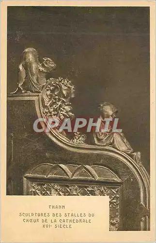 Cartes postales Thann Sculptures des Stalles du Choeur de la Cathedrale XVI Siecle