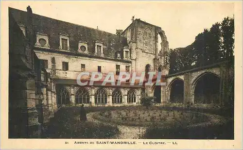 Ansichtskarte AK Abbaye de Saint Wandrille Le Cloitre