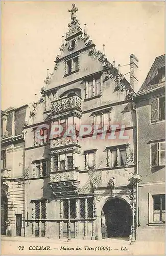 Cartes postales Colmar Maison des Tetes (1609)