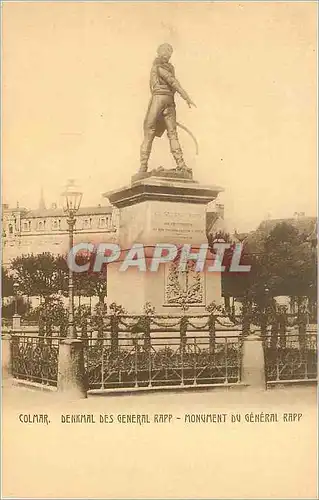 Cartes postales Colmar Monument du General Rapp