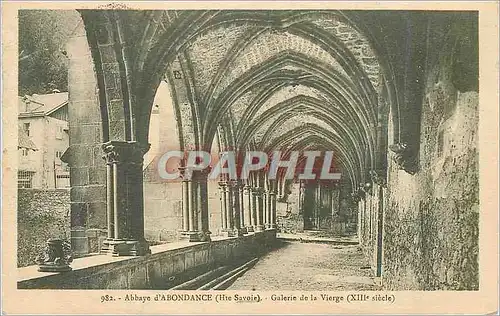 Cartes postales Abbaye d'abondance (Hte Savoie) Galerie de la Vierge (XIIIe Siecle)