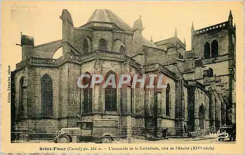 Cartes postales Saint Flour (Cantal) alt 886 m Ensemble de la Cathedrale Cote de l'Abside (XIVe Siecle)