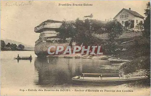 Ansichtskarte AK Entree des Bassins du Doubs Frontiere Franco Suisse Rocher d'Hercule au Passage des Colombes