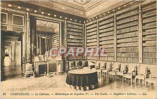 Cartes postales Compiegne Le Chateau Bibliotheque de Napoleon 1er