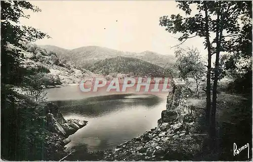 Moderne Karte Lac d'Alfeld (Haut Rin) Vue sur un Cote du Lac sur la Montagne