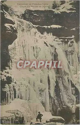 Cartes postales Chute du Doubs en Hiver Excursion de Franche Comte