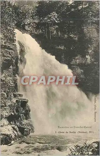 Cartes postales Chute du Doubs (Hauteur 27 m) Excursion en Franche Comte