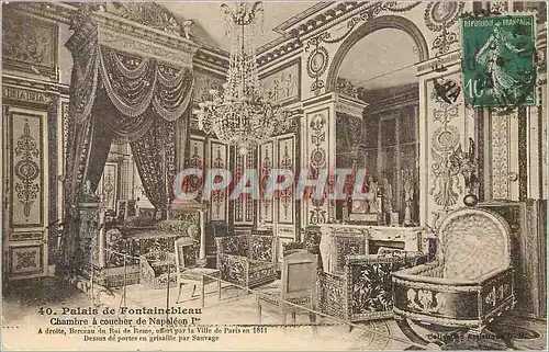 Cartes postales Palais de Fontainebleau Chambre a Coucher de Napoleon 1er