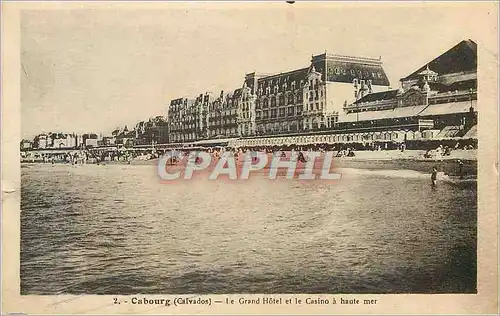 Cartes postales Cabourb (Calvados) Le Grand Hotel et le Casino a Haute Mer