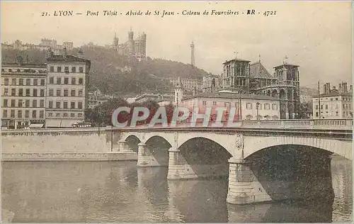 Cartes postales Lyon Pont Tilsit Abside de St Jean Coteau de Fourvieres