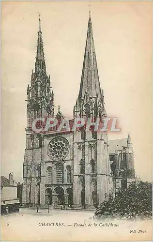 Ansichtskarte AK Chartres Facade de la Cathedrale