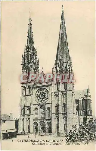 Cartes postales Cathedrale de Chartres Facade