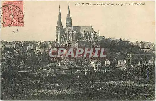 Ansichtskarte AK Chartres La Cathedrale Vue Prise de Cachemback