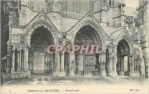 Ansichtskarte AK Cathedrale de Chartres Portail Nord