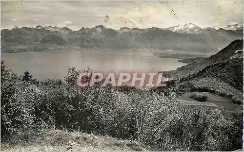 Cartes postales moderne Thollon (Haute Savoie) alt 922 m Vue sur le Lac Leman