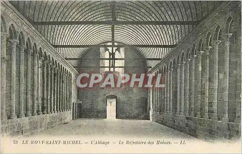 Cartes postales Le Mont saint Michel L'Abbaye Le Refectoire des Moines