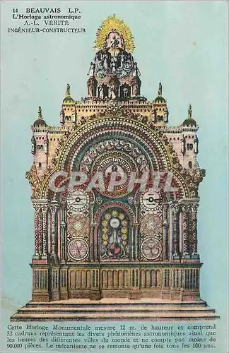 Cartes postales Beauvais L'Horloge Astronomique A L Verite Ingenieur Constructeur