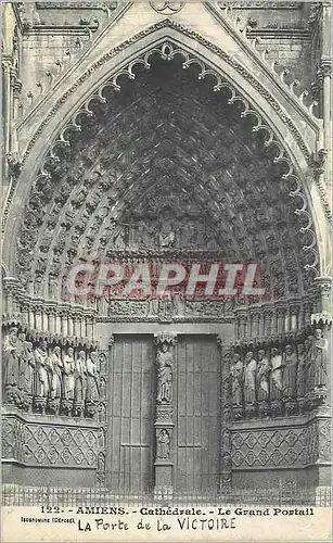 Ansichtskarte AK Amiens Cathedrale Le Grand Portail