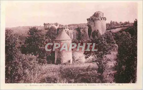Cartes postales Environs de Lannion Vue Exterieure des Ruines du Chateau de Tonquedec