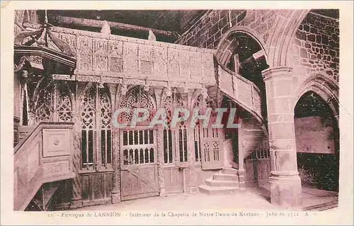 Cartes postales Environs de Lannion Interieur de la Chapelle de Notre Dame