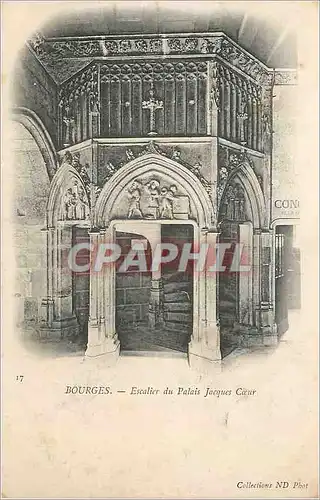 Ansichtskarte AK Bourges Escalier du Palais Jacques Coeur