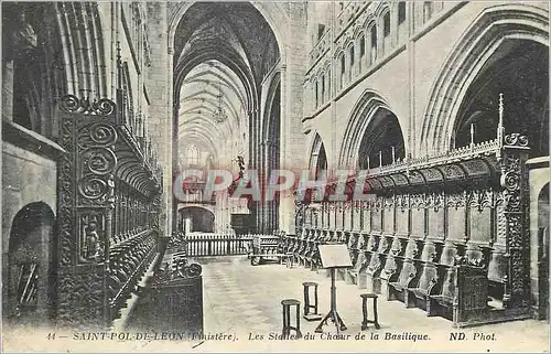 Cartes postales Saint Pol de Leon (Finistere) Les Stalles du Choeur de la Basilique