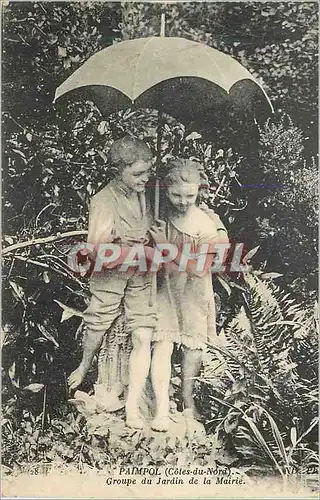Cartes postales Paimpol (Cote du Nord) Groupe du Jardin de la Mairie