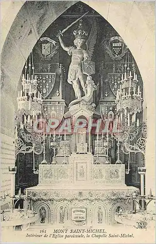 Cartes postales Mont Saint Michel Interieur de l'Eglise Paroissiale la Chapelle Saint Michel