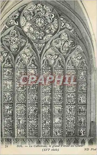 Cartes postales Dol La Cathedrale Le Grand Vitrail du Choeur (XVIe Siecle)