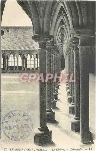 Cartes postales Le Mont Saint Michel Le Cloitre Colonnades