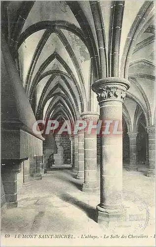 Ansichtskarte AK Le Mont Saint Michel L'Abbaye La Salle des Chevaliers