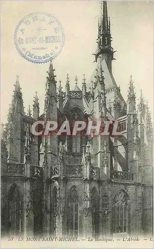 Cartes postales Le Mont Saint Michel La Basilique L'Abside