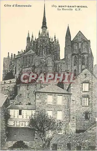 Cartes postales Mont Saint Michel La Merveille Cote d'Emeraude