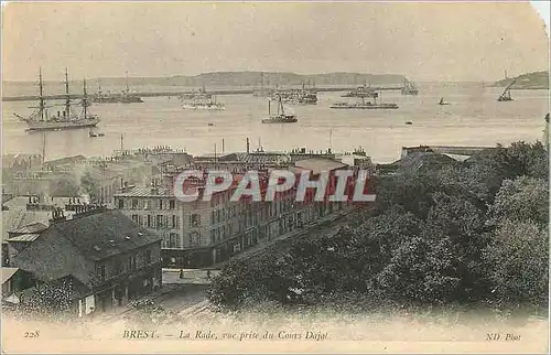 Ansichtskarte AK Brest La Rade Vue prise du Cours Dajal Bateaux