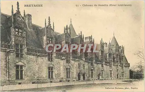 Cartes postales Chateau de Josselin (Cour Interieure) Bretagne