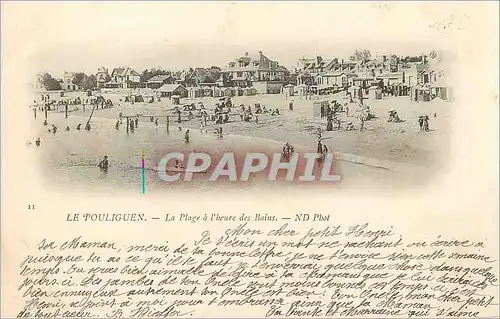 Cartes postales Le Pouliguen La Plage a l'Heure des Bains (carte 1900)