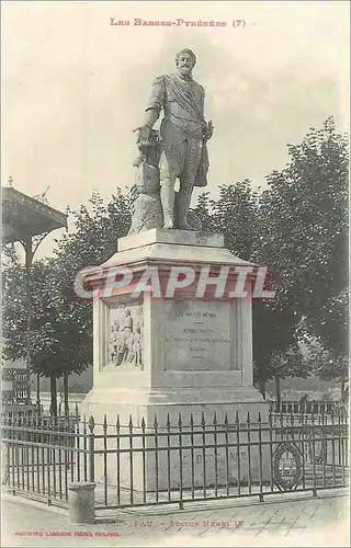 Ansichtskarte AK Pau Statue Henri IV les Basses Pyrenees