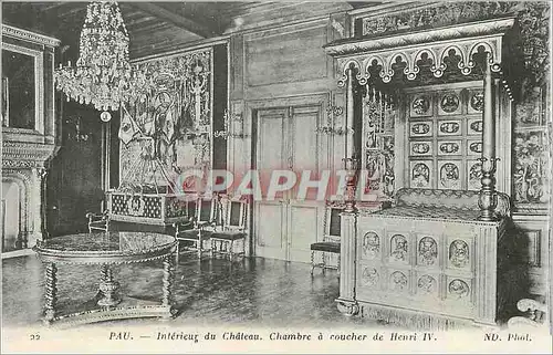 Ansichtskarte AK Pau Interieur du Chateau Chambre a Coucher de Henri IV